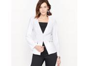 La Redoute Womens Comfortable Stretch Crepe Jacket White Size Us 12 Fr 42