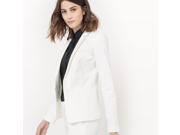 R Essentiel Womens Cotton Sateen Blazer White Size Us 8 Fr 38