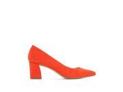 R Essentiel Womens Leather Flared Heels Red Size 40