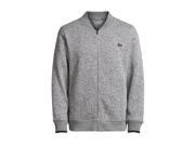 Jack Jones Mens Jortexture Zip Up Print Sweatshirt Grey Size L