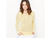 La Redoute Womens Ribbon Knit Jumper Sweater Yellow Size Us 20 22 Fr 50 52