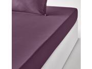 La Redoute Interieurs Plain Percale Fitted Sheet Purple Single 90 X 190Cm