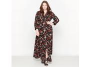 Castaluna Womens Long Floral Printed Dress Black Size Us 26 Fr 56