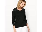 La Redoute Womens Guipure Lace Jumper Sweater Black Size Us 8 10 Fr 38 40