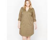 Castaluna Womens Pea Coat Style Long Sleeved Dress Green Size Us 22 Fr 52