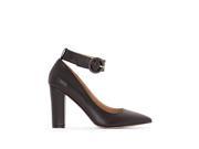 Atelier R Womens Leather Buckle Detail Heels Black Size 35