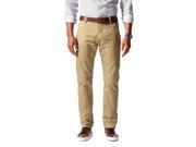 Dockers Mens Alpha Khaki Slim Fit Tapered Chinos Beige Size 30 Length 34