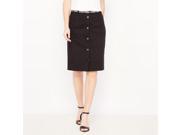 La Redoute Womens Stretch Cotton Skirt Black Size Us 20 Fr 50
