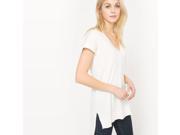 R Essentiel Womens Short Sleeved Cotton Silk Jumper Sweater Beige Size L