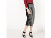 La Redoute Womens Metallic Nbsp;Lame Nbsp;Pleated Skirt Grey Size Us 10 Fr 40
