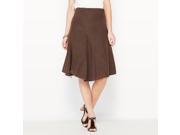 La Redoute Womens Peachy Soft Microfibre Skirt Brown Size Us 10 Fr 40