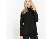 R Essentiel Womens Cotton Silk Roll Neck Jumper Sweater Black Size Xl