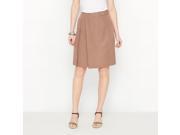 La Redoute Womens Wrapover Style Skirt With A Peachskin Feel Brown Us 8 Fr 38