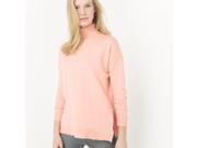 R Essentiel Womens Cotton Silk Roll Neck Jumper Sweater Pink Size L