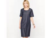 La Redoute Womens Stretch Twill Shift Dress Blue Size Us 20 Fr 50