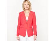 La Redoute Womens Stretch Twill Cropped Jacket Red Size Us 14 Fr 44