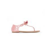 R Edition Girls Toe Post Sandals With Sparkly Bow Pink Size 38