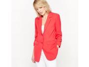 La Redoute Womens Long Jacket In Stretch Twill Red Size Us 16 Fr 46