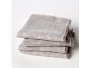 La Redoute Set Of 4 Linette Chevron Weave Linen Napkins Grey Size Set Of 4