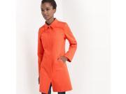 R Edition Womens Mid Length Cotton Coat Orange Size Us 4 Fr 34
