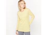 La Redoute Womens Crew Neck Cashmere Jumper Sweater Yellow Us 8 10 Fr 38 40
