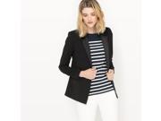 Atelier R Womens Cotton Tailored Jacket With Satin Collar Black Us 20 Fr 50