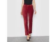 La Redoute Womens Stretch Velour Trousers Red Size Us 16 Fr 46