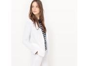 Atelier R Womens Cotton Tailored Jacket With Satin Collar White Us 12 Fr 42