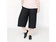 Castaluna Womens Linen And Cotton Cropped Trousers Black Size Us 28 Fr 58