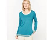 La Redoute Womens Cotton And Modal Jumper Sweater Blue Size Us 16 18 Fr 46 48