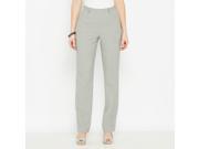 La Redoute Womens Straight Cut Stretch Trousers Grey Size Us 16 Fr 46