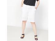 Castaluna Womens Cotton And Linen Bermuda Shorts White Size Us 16 Fr 46