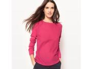 R Essentiel Womens Cotton Linen Crew Neck Jumper Sweater Pink Size M