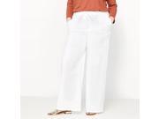 Castaluna Womens Linen And Cotton Trousers White Size Us 14 Fr 44