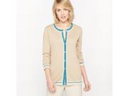 La Redoute Womens Cotton And Modal Cardigan Beige Size Us 12 14 Fr 42 44