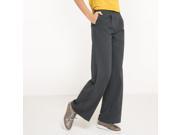 R Essentiel Womens Wide Leg Trousers Inside Leg 30.5 Grey Size Us 22 Fr 52