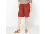 Castaluna Womens Cotton And Linen Bermuda Shorts Orange Size Us 12 Fr 42