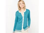 La Redoute Womens Cotton And Modal Cardigan Blue Size Us 20 22 Fr 50 52