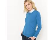 R Edition Womens Cotton Crew Neck Jumper Sweater Blue Size Xxl