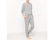 R Essentiel Womens 2 Piece Long Sleeved Pyjamas Grey Size Us 8 10 Fr 38 40