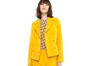 La Redoute Womens Tailored Jacket With Crossover Fastening Yellow Size Us 2