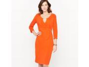 La Redoute Womens Crepe Dress Orange Size Us 8 Fr 38