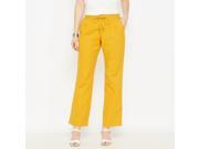 La Redoute Womens Wide Leg Linen Rich Trousers Yellow Size Us 8 Fr 38