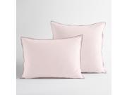 La Redoute Gypse Pre Washed Cotton Voile Pillowcase Pink Square 65 X 65Cm