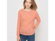Womens Cable Knit Wool Mohair Blend Jumper Sweater