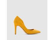 R Studio Womens Leather High Heels Yellow Size 40