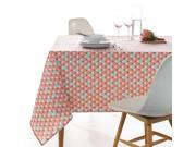 La Redoute Interieurs Acilia Graphic Print Tablecloth Pink Size 170 X 350 Cm