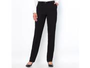 La Redoute Womens Straight Stretch Twill Trousers Black Size Us 18 Fr 48