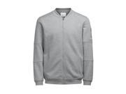 Jack Jones Mens Jcopete Zip Up Sweatshirt Grey Size M