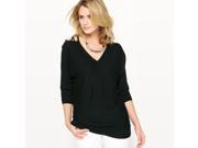 Womens Jumper Sweater With Lace Up Detail 10% Wool